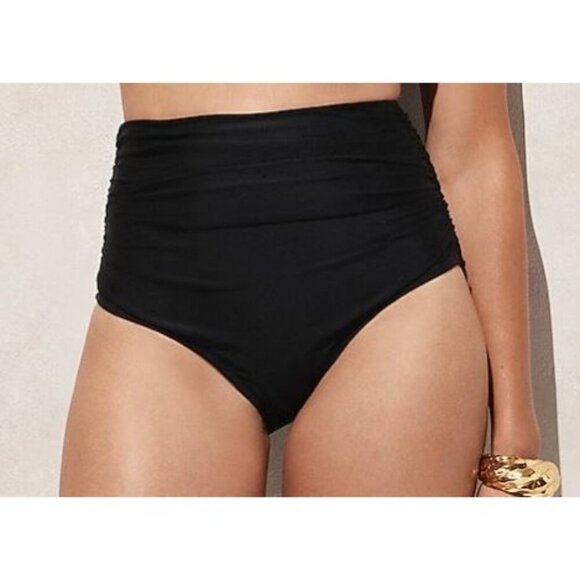 J.Crew Ruched High Rise Full Coverage Bikini Bottom Women Size Small NWT - Picture 1 of 9